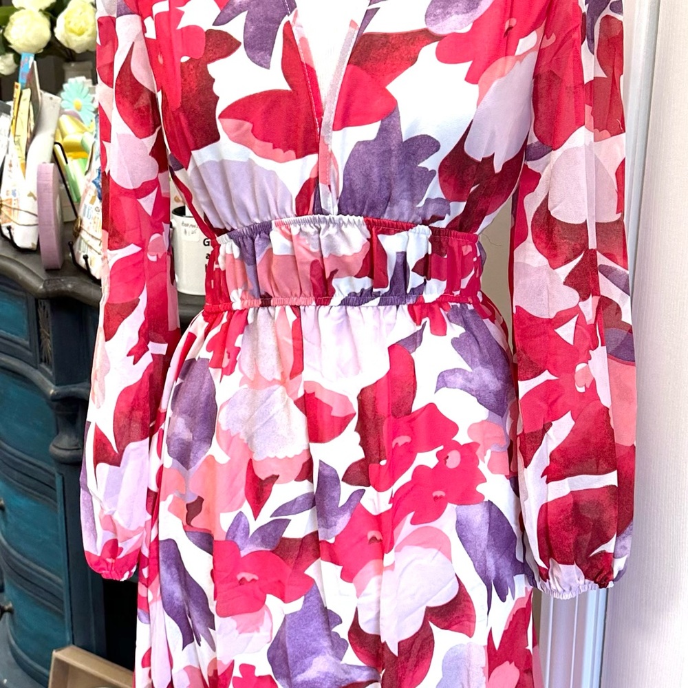 Floral Long Sleeve Dress